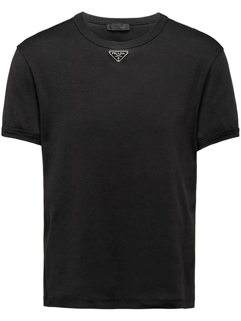 prada black t shirt|prada graphic tee.